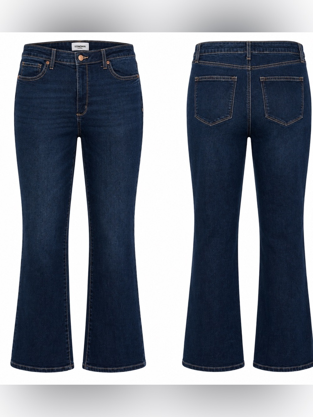 Sonoma Women’s Jeans Size 14P Dark Wash Bootcut Stretch Denim Petite